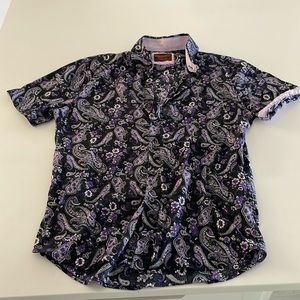 🤍 men’s purple button-down shirt